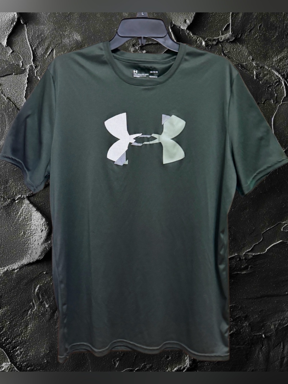 Under Armour Men's Forest Green Short Sleeve Logo Tee size Large